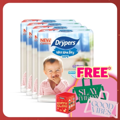 DRYPERS Wee Wee Dry Mega Diapers Tape L 58's x4