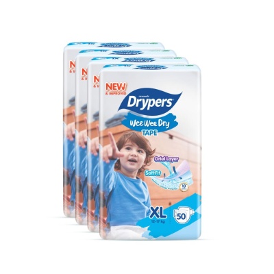 DRYPERS - Wee Wee Dry Mega Tape XL 50's x4