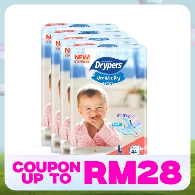 DRYPERS Wee Wee Dry L 44's x4 Pack