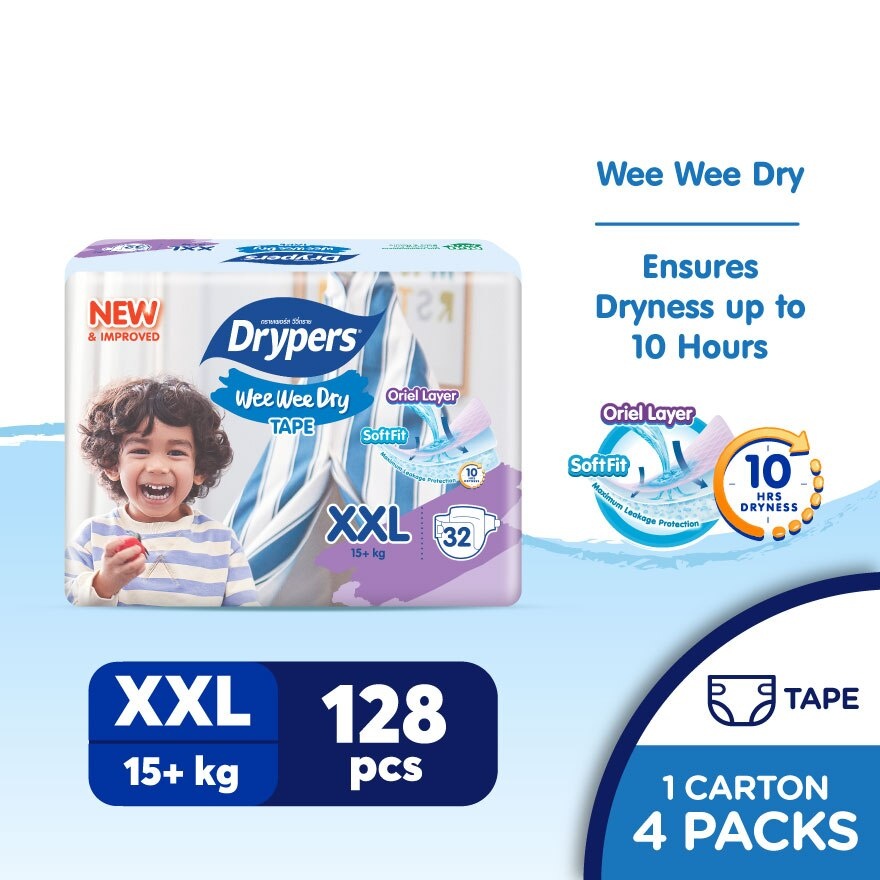Wee Wee Dry Jumbo Tape XXL 32s x4