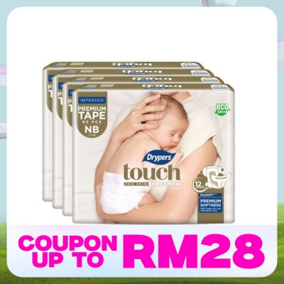DRYPERS Touch NewBorn 80s  x3 Pack