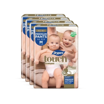 DRYPERS - Touch Pants M 44s  x4 Pack