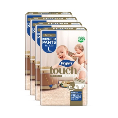 DRYPERS - Touch Pants L 38s  x4 Pack