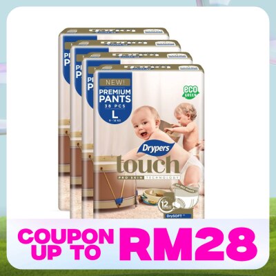 DRYPERS Touch Pants L 38s  x4 Pack