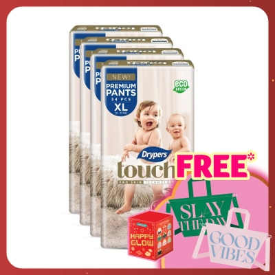 DRYPERS Touch Pants XL 34s  x4 Pack