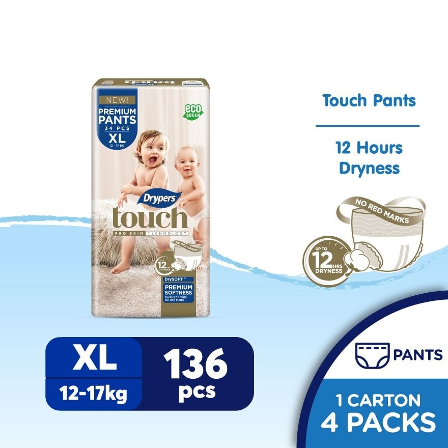 Touch Pants XL 34s  x4 Pack