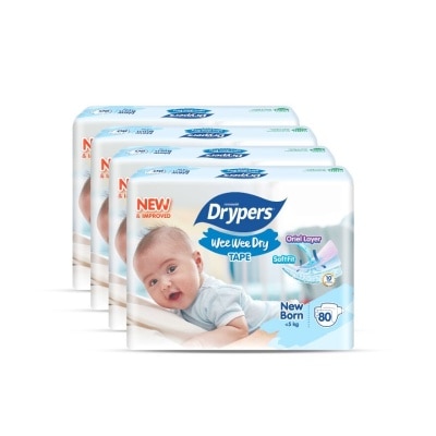 DRYPERS Wee Wee Dry Megapack New Born 80s x4