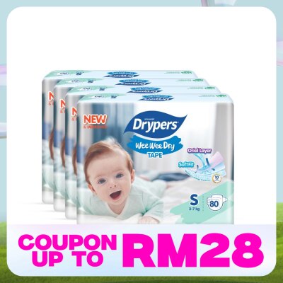 DRYPERS Wee Wee Dry Megapack S 80s x4