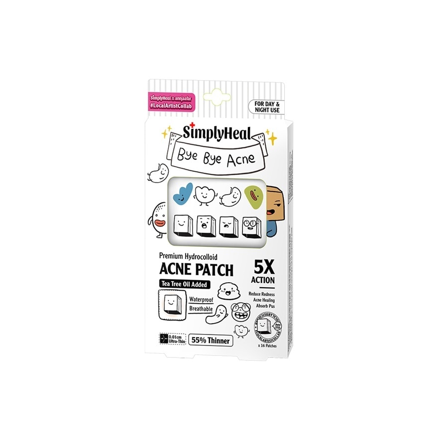 Anncredible Day & Night Premium Hydrocolloid Acne Patch 16s
