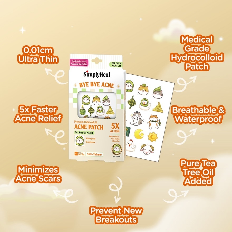 Rayalicious Day & Night Premium Hydrocolloid Acne Patch 17s