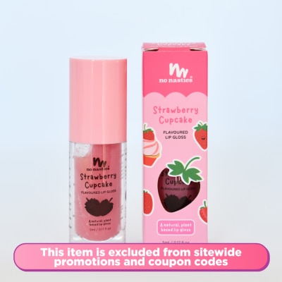 NO NASTIES Flavoured Lip Gloss Strawberry Cupcake 5ml