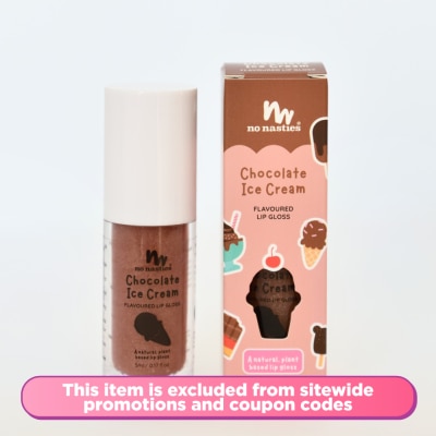 NO NASTIES Flavoured Lip Gloss Chocolate Ice Cream 5ml