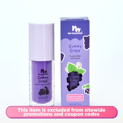 NO NASTIES Flavoured Lip Gloss Gummy Grape 5ml