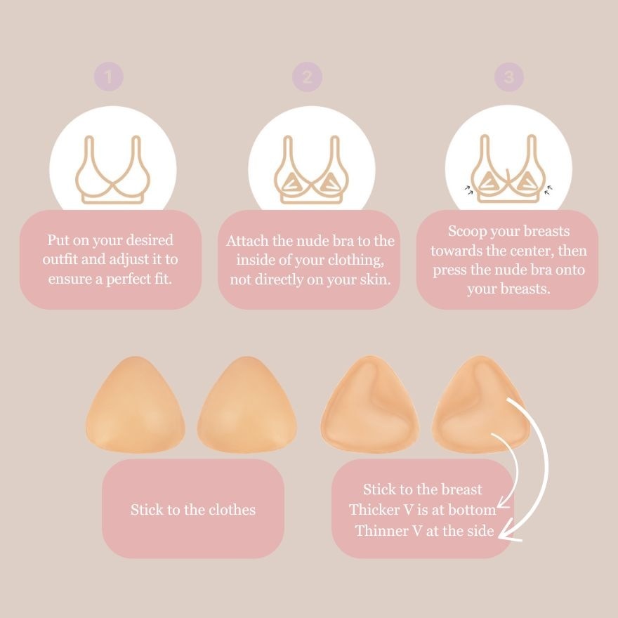 Double-Sided Adhesive Nude Bra (A-E Cup)