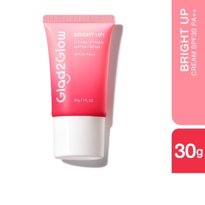 GLAD2GLOW Bright Up Lychee Vitamin Water Cream SPF30 PA++ 30g