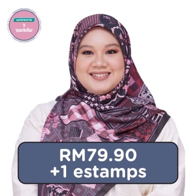 ESTAMP Watsons X Naelofar Limited Edition Jamuan Matted Satin Square - Sago Rose