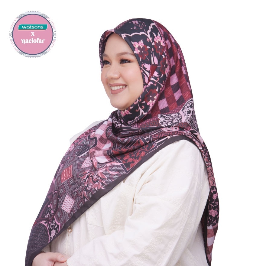 Watsons X Naelofar Limited Edition Jamuan Matted Satin Square - Sago Rose