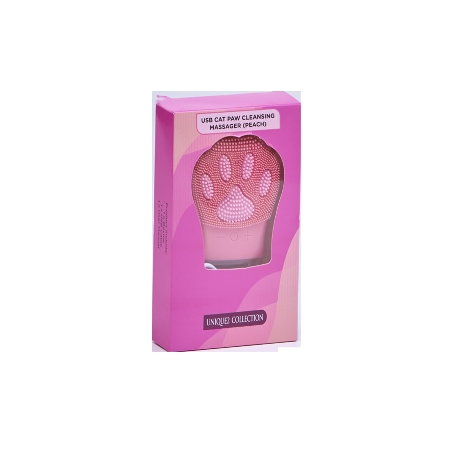 Usb Cat Paw Cleansing Massager Peach