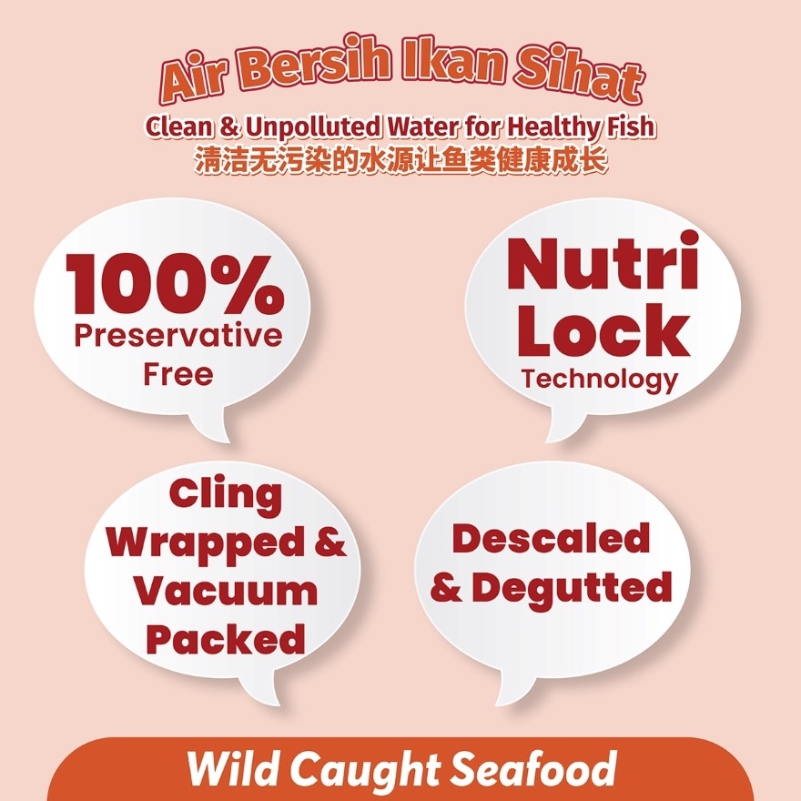 Wild Caught Sabah Threadfin Whole 401g