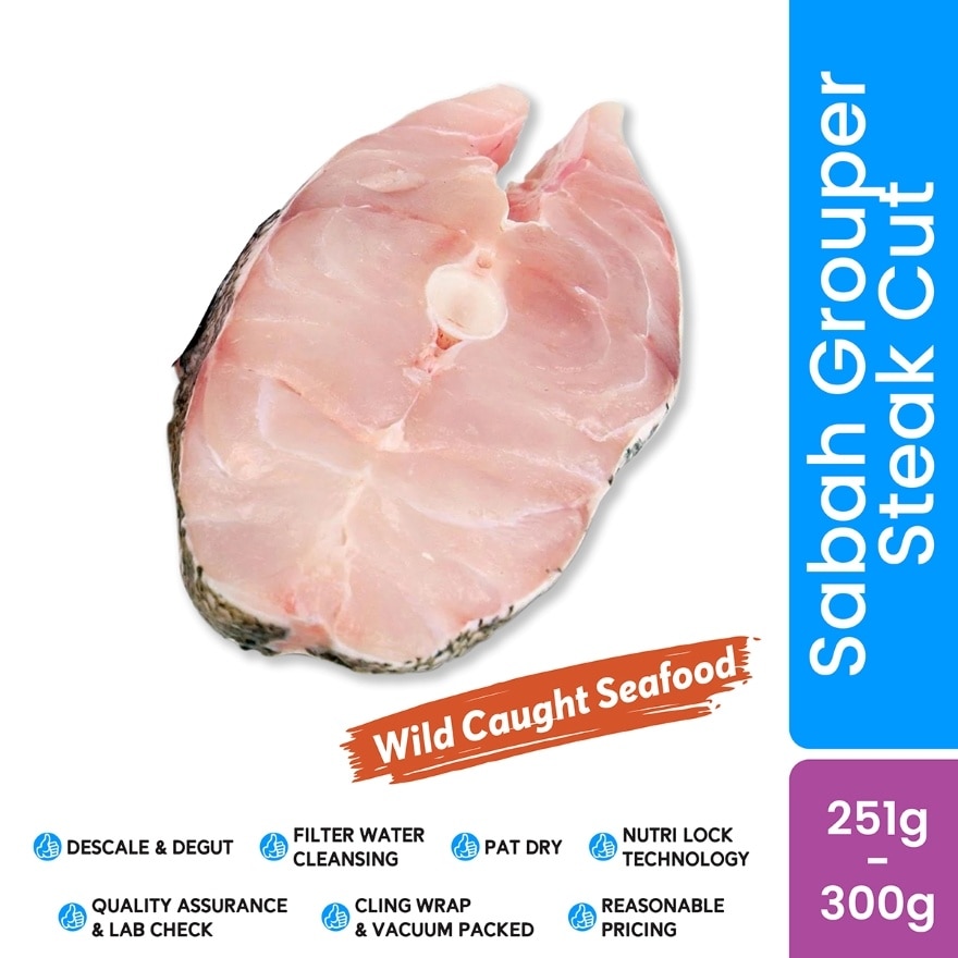 Wild Caught Sabah Grouper Steak Cut 251g