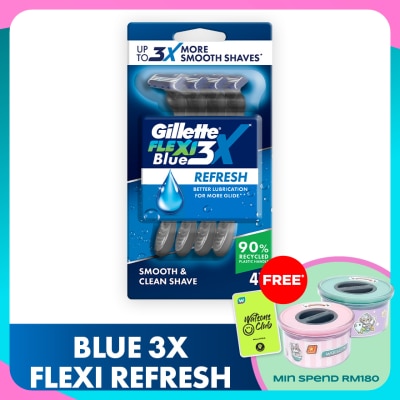GILLETTE Blue 3X Flexi Refresh 4s
