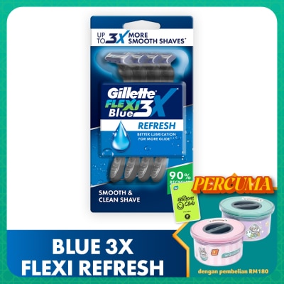 GILLETTE Blue 3X Flexi Refresh 4s