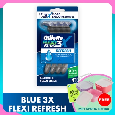 GILLETTE Blue 3X Flexi Refresh 4s
