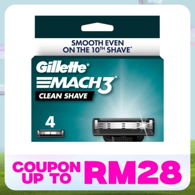 GILLETTE Mach 3 Clean Shave Cart 4s