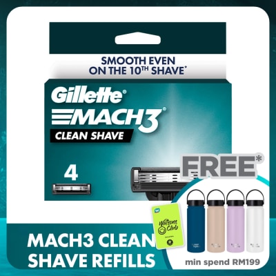 GILLETTE Mach 3 Clean Shave Cart 4s