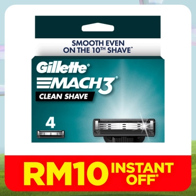 GILLETTE Mach 3 Clean Shave Cart 4s