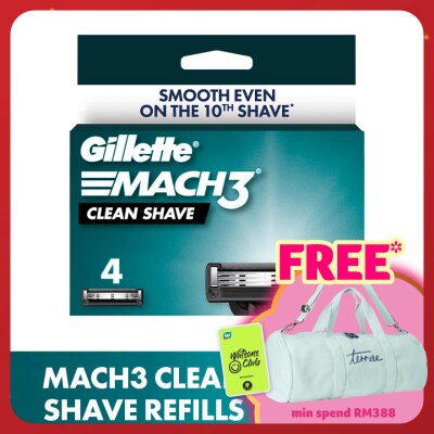 GILLETTE Mach 3 Clean Shave Cart 4s
