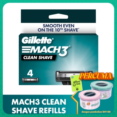 GILLETTE Mach 3 Clean Shave Cart 4s