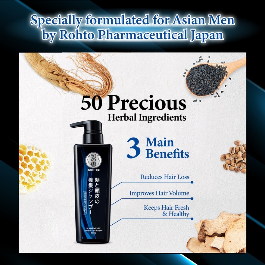 Men Anti-hair Loss Shampoo Fresh 250ml