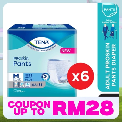 TENA Pants Plus Medium 9s x6 Pack
