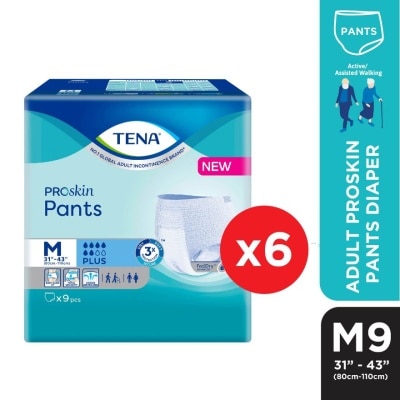 TENA Pants Plus Medium 9s x6 Pack