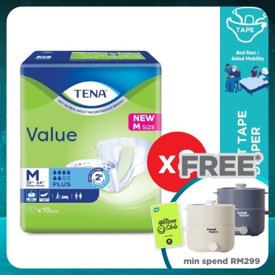 TENA Value Adult Diaper M 10pcs x8