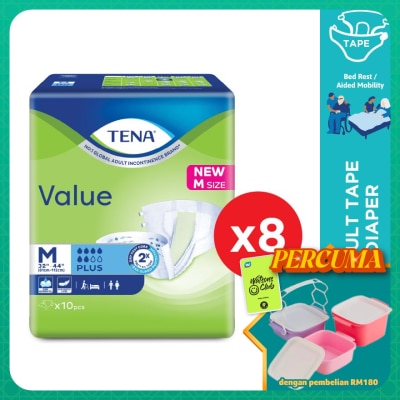 TENA - Value Adult Diaper M 10pcs x8