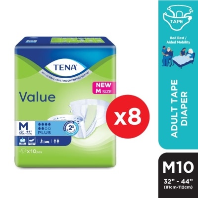 TENA Value Adult Diaper M 10pcs x8