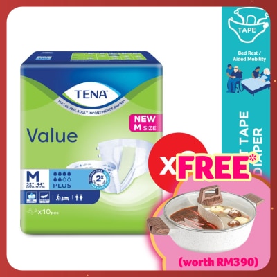 TENA Value Adult Diaper M 10pcs x8