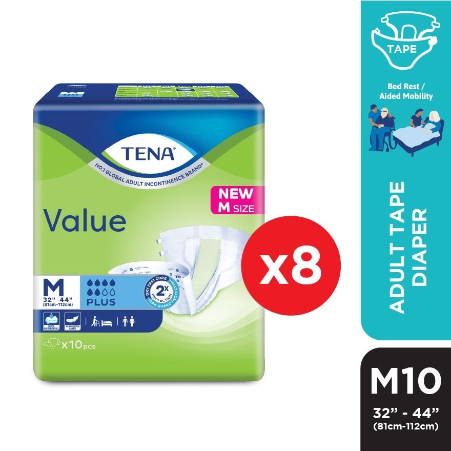 Value Adult Diaper M 10pcs x8