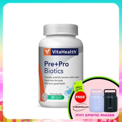VITAHEALTH - Pre + Pro Biotics Capsules 30s