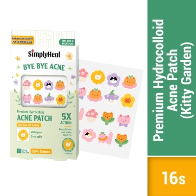 SIMPLYHEAL Kitty Garden Day & Night Premium Hydrocolloid Acne Patch 16s