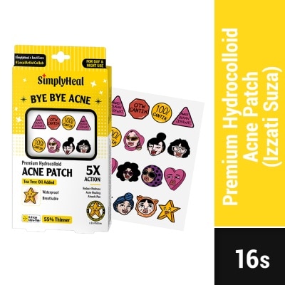 SIMPLYHEAL Izzati Suza Day & Night Premium Hydrocolloid Acne Patch 16s