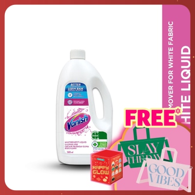 VANISH Crystal White Fabric Stain Remover Liquid Bottle 500ml