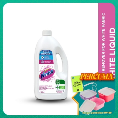 VANISH - Crystal White Fabric Stain Remover Liquid Bottle 500ml