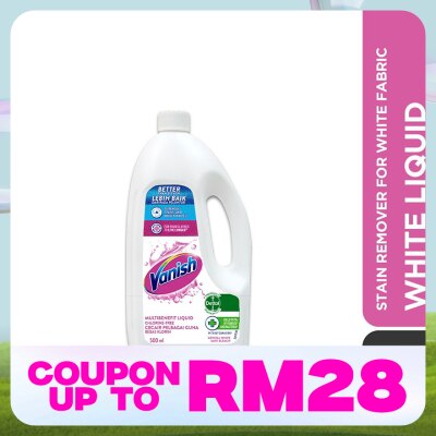 VANISH Crystal White Fabric Stain Remover Liquid Bottle 500ml