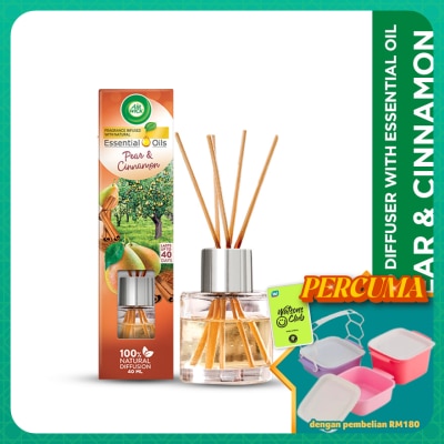 AIRWICK - Aromatherapy Essential Oil Reed Diffuser Pear & Cinamon 40ml