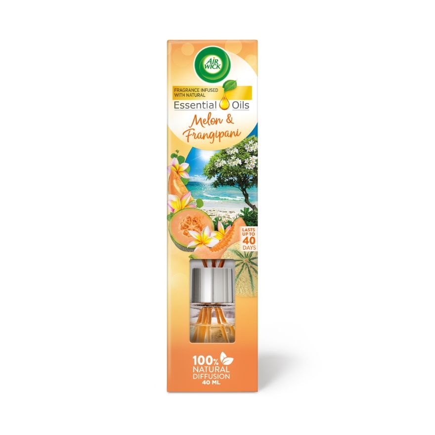 Aromatherapy Essential Oil Reed Diffuser Melon & Frangipani 40ml