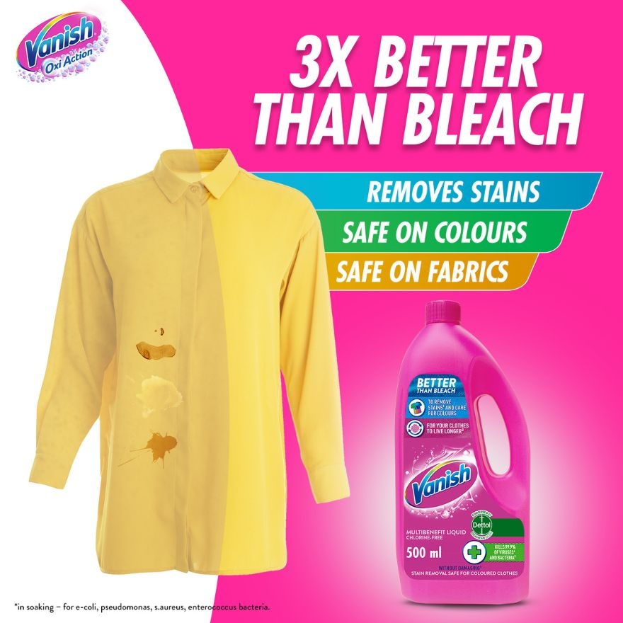 Stain Remover Pink Liquid Bottle 500ml image
