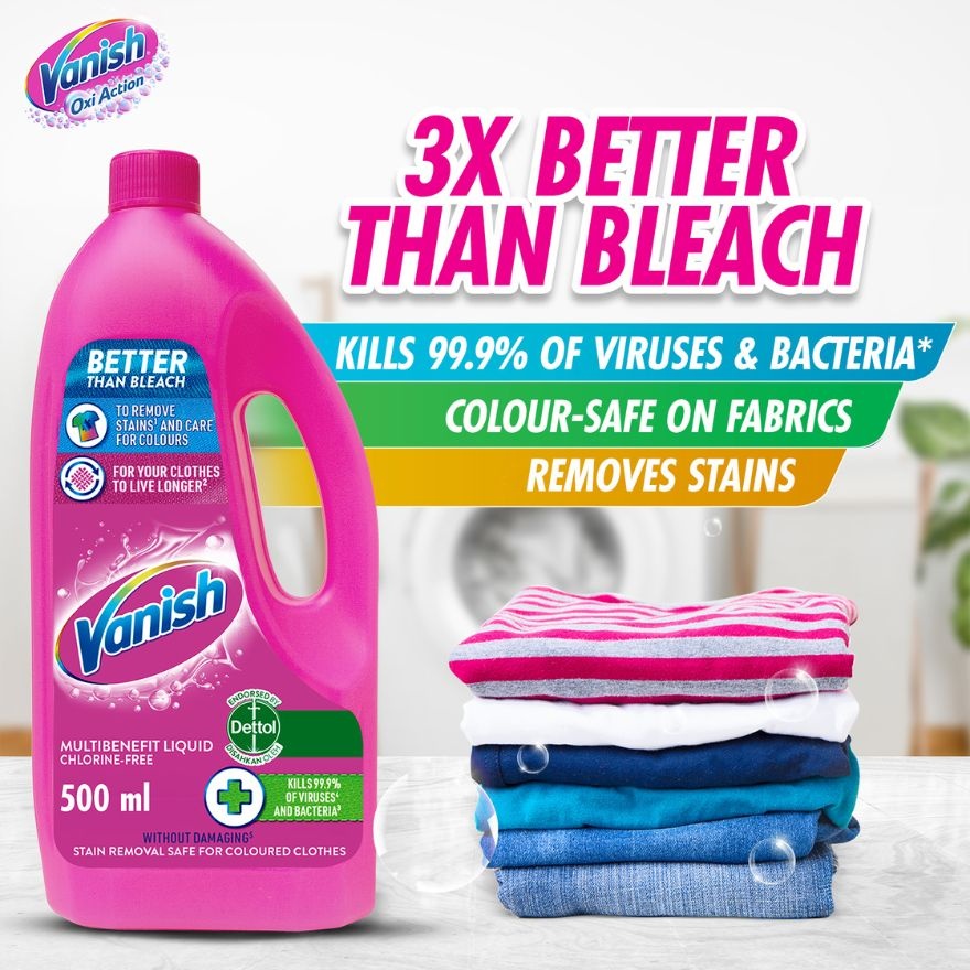 Stain Remover Pink Liquid Bottle 500ml image